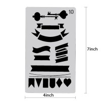 20pcs set Bullet Journal Stencil Plastic Planner Stencils Journal/Notebook/Diary/Scrapbook DIY Drawing Template Stencil 4x7 Inch